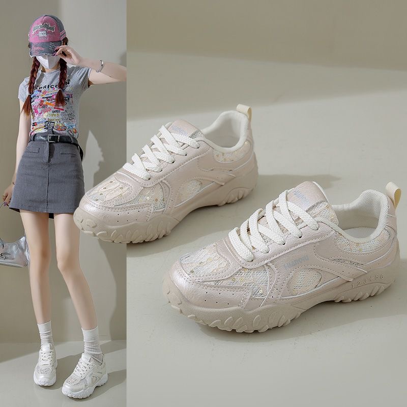 秋冬新款女生运动时尚百搭潮流网面板鞋运动鞋0308