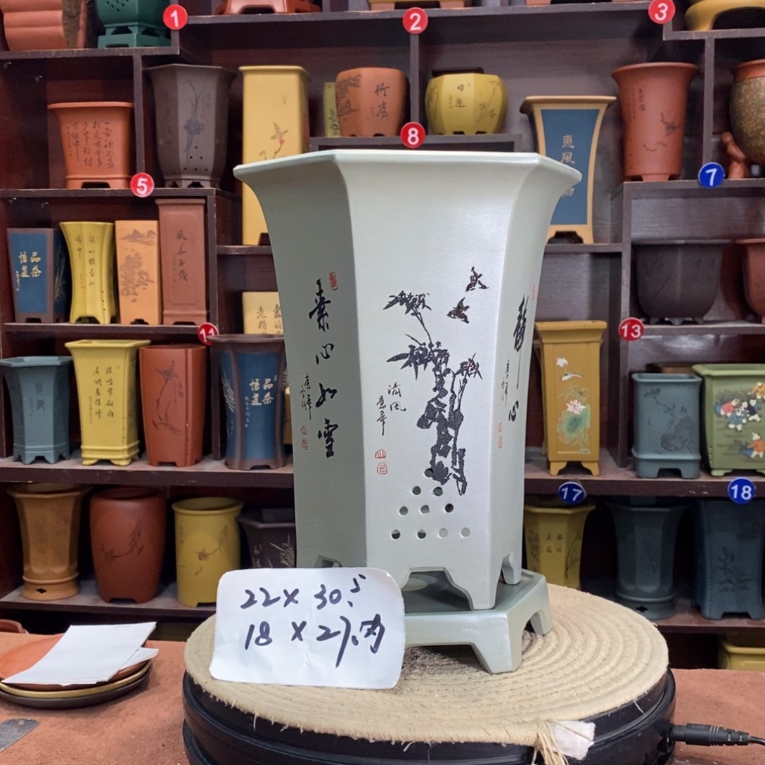 紫砂艺术紫砂花盆
