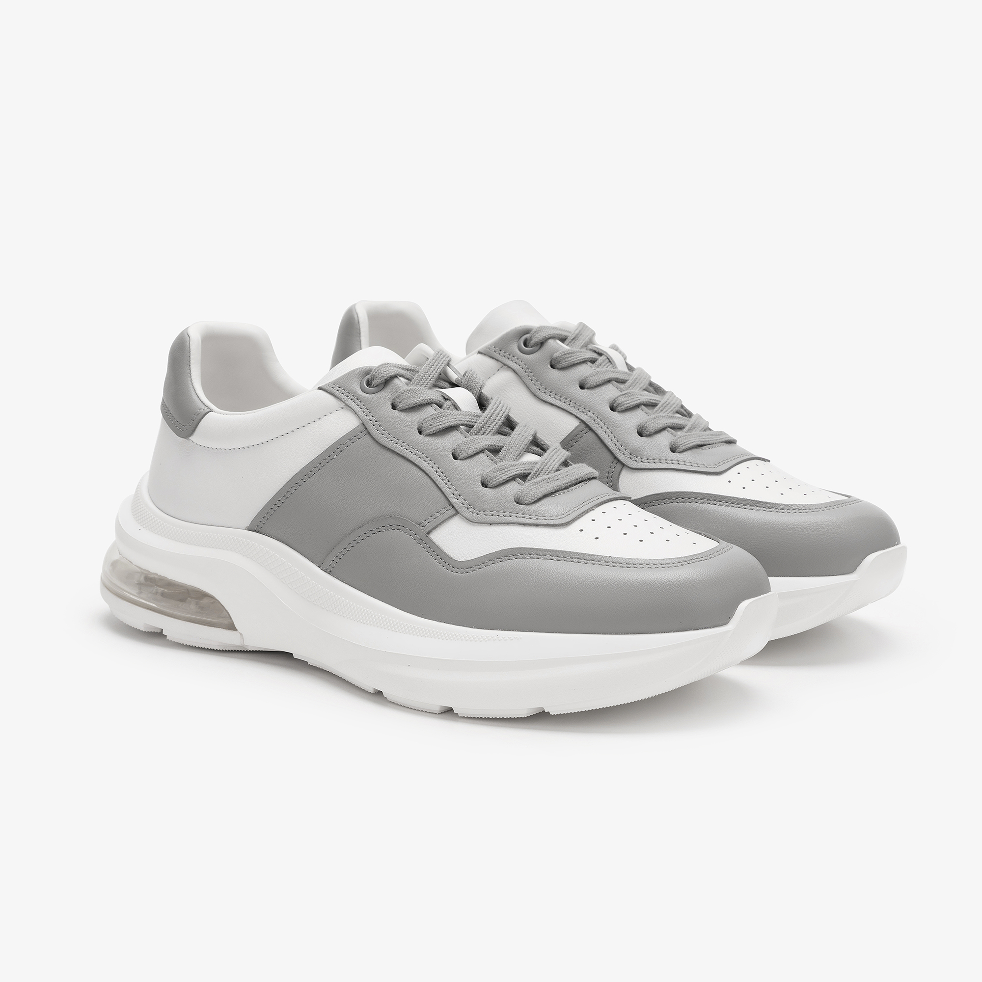 新款男士百搭商务休闲鞋休闲皮鞋厚底系带潮鞋透气休闲风男士潮流