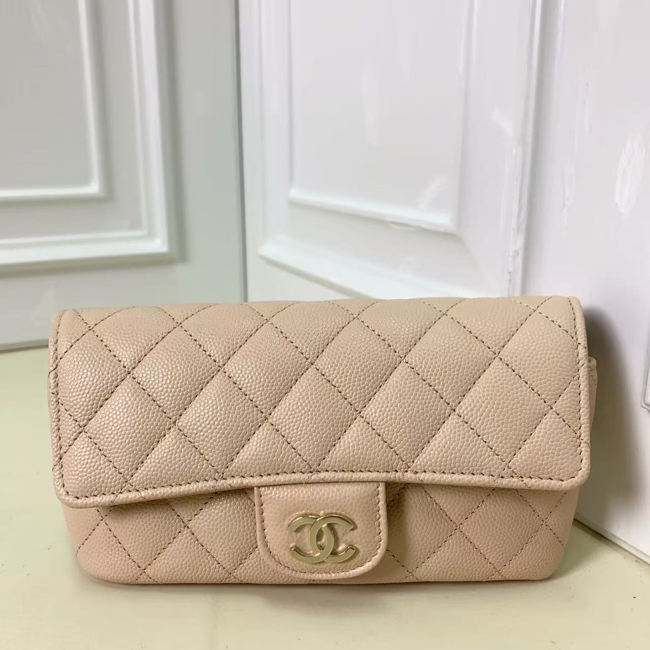 99新 Chanel/香奈儿 （静姐）香奈儿浅米色包