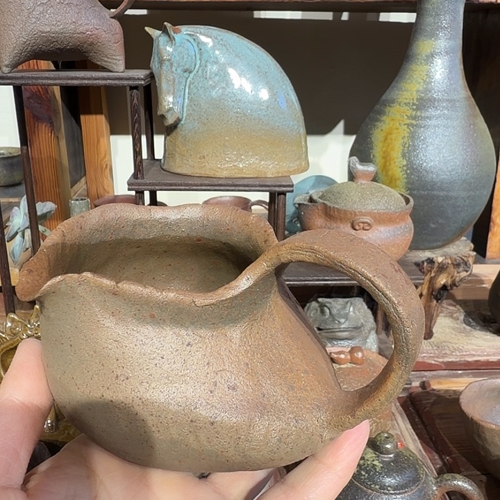 柴烧手作公道杯大号