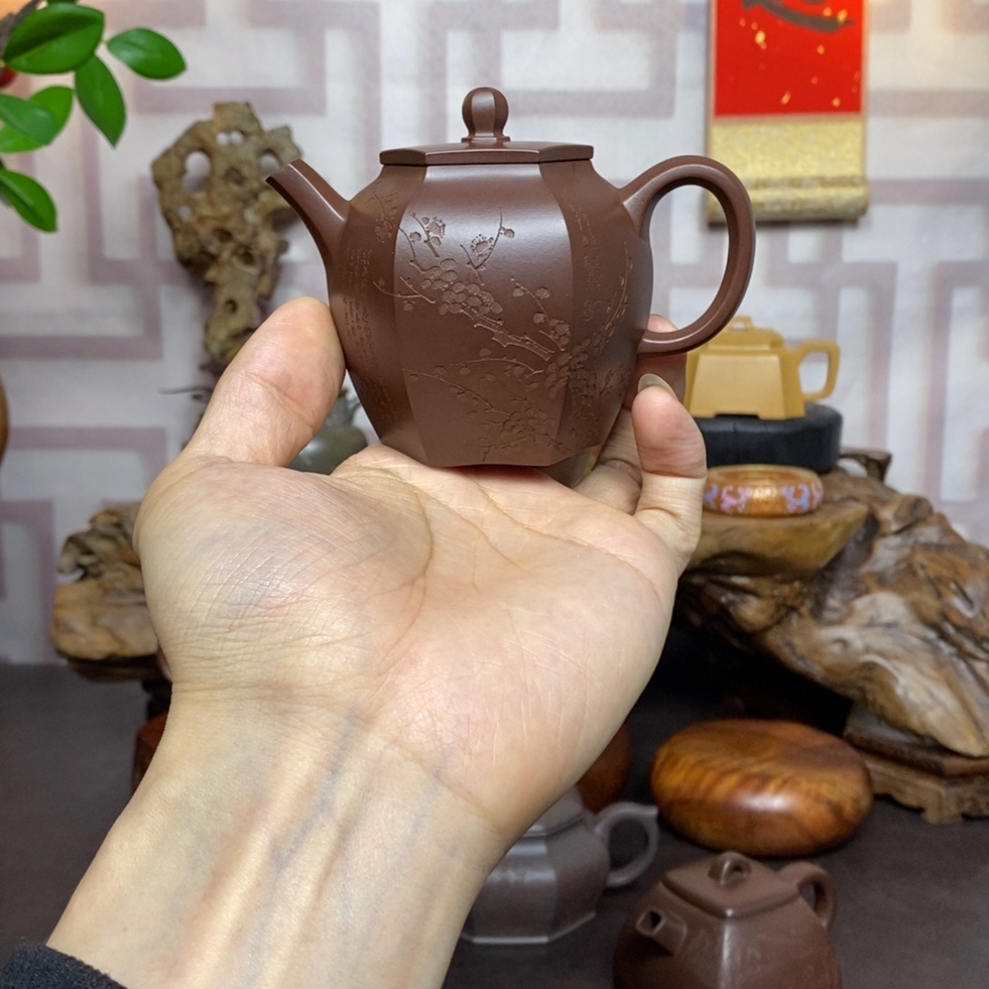 厚***哥茶壶紫砂紫砂茶具老紫泥六方井泉