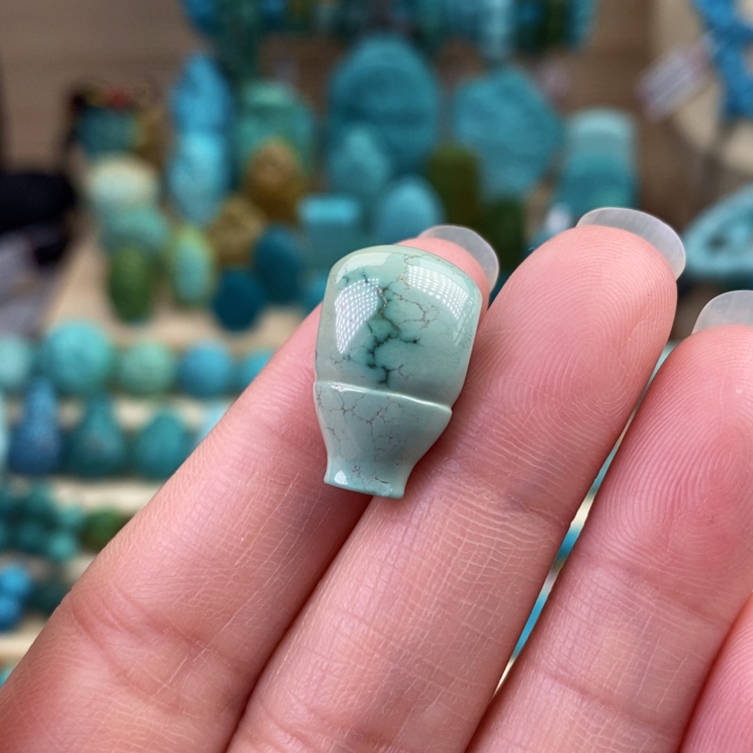 绿松石珠宝奇石未镶嵌11.5mm
