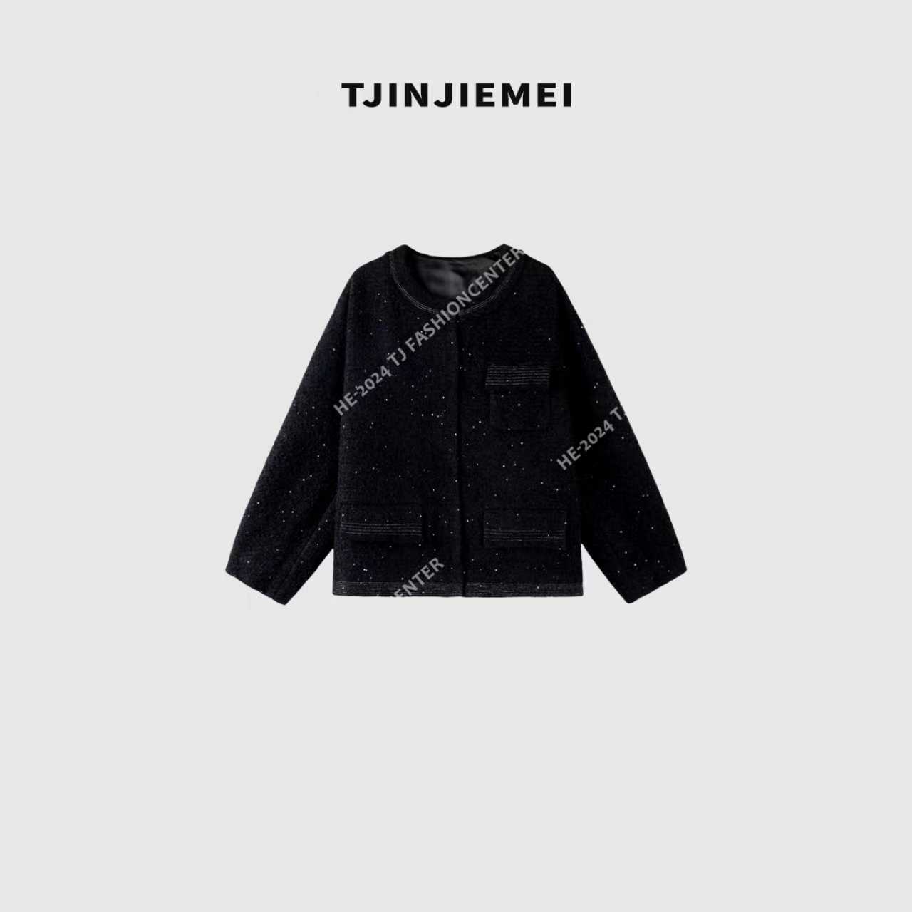 T井姐妹【木槿】春季新款轻奢时尚短款外套WT892401