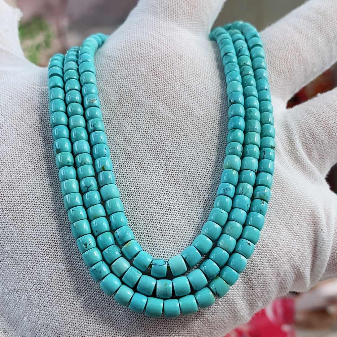 绿松石珠宝奇石未镶嵌4mm