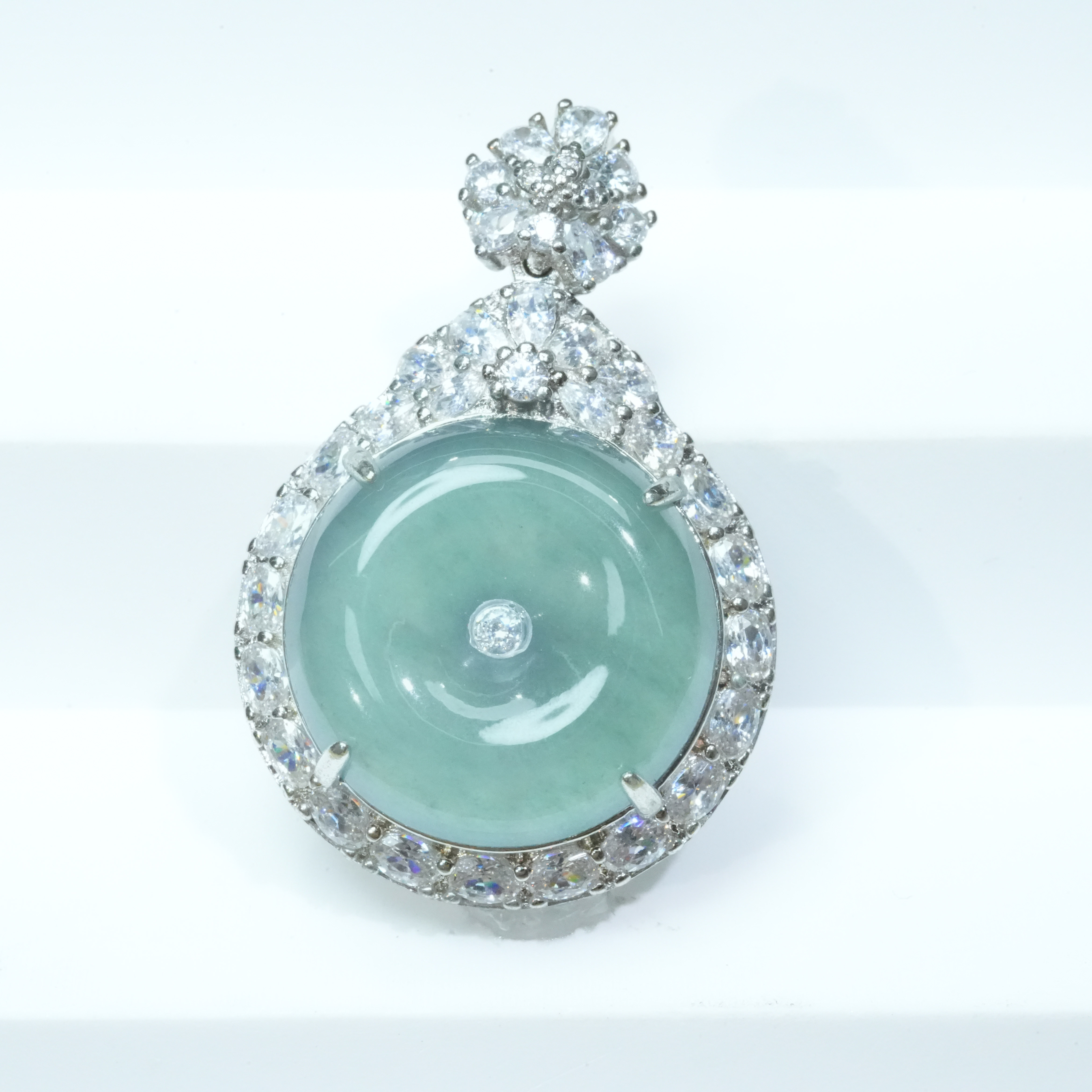 【翠玉翡翠】天然A货翡翠平安扣吊坠(多样性发)气质时尚精美百搭美