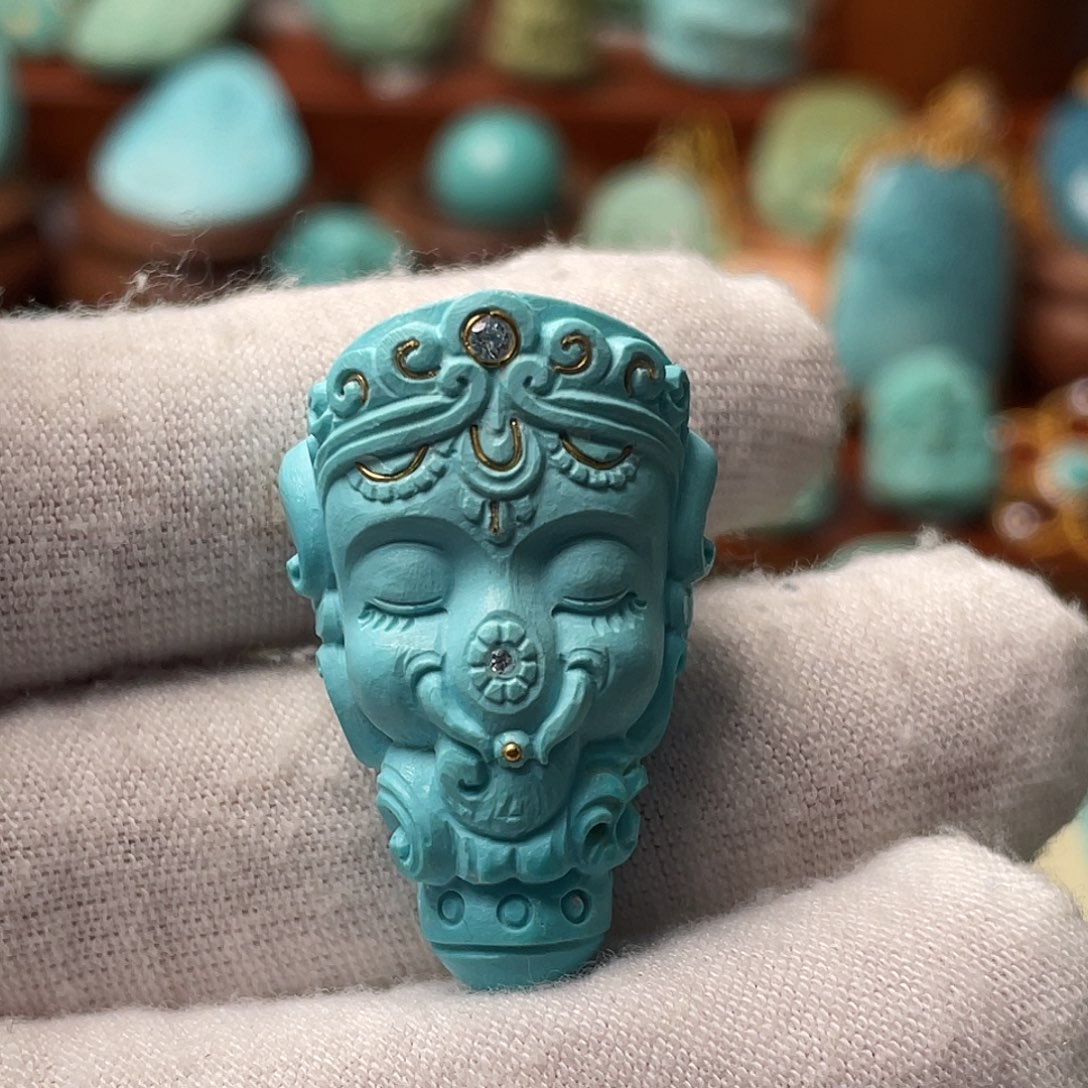 绿松石珠宝半成品未镶嵌