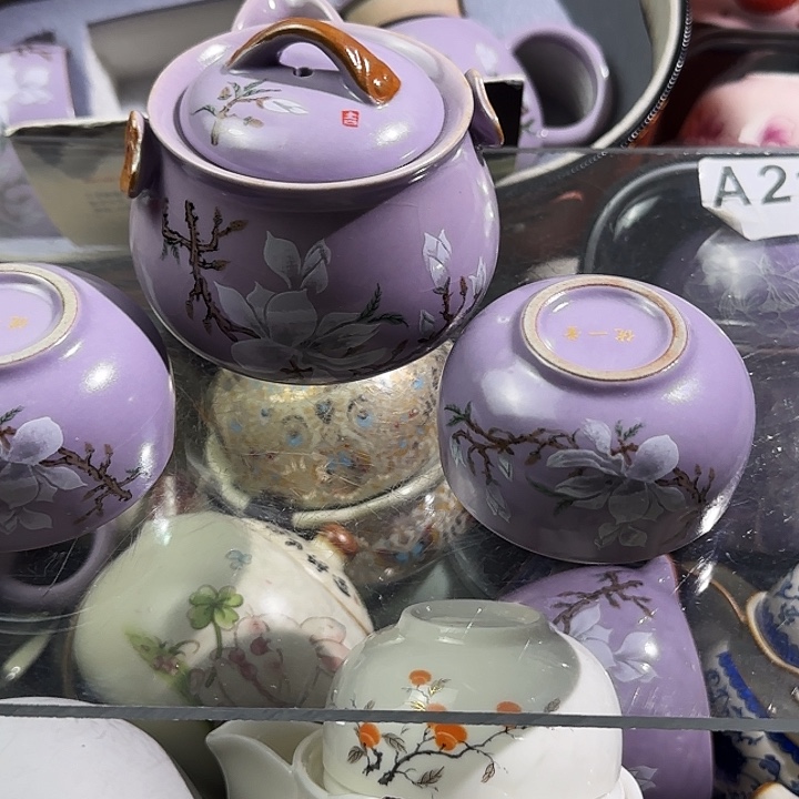 颜瓷闪购链接商品紫汝玉兰宝瓶一壶两罗汉