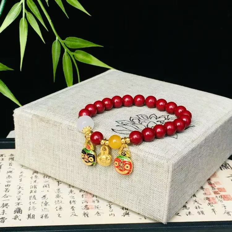 含辰砂工艺品QW245   朱砂手串