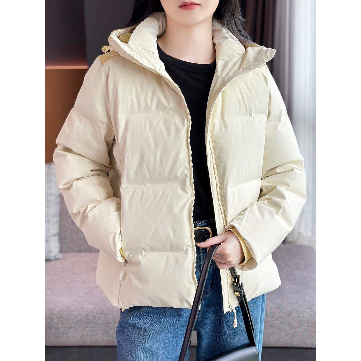 左左家 凯单元柜~700蓬鸭绒防风保暖加厚连帽户外登山羽绒服外套