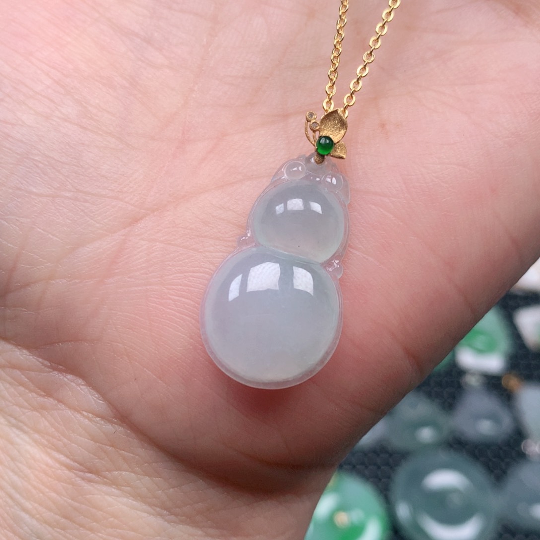 【闪购商品】翡翠吊坠(不含链)18K金镶嵌