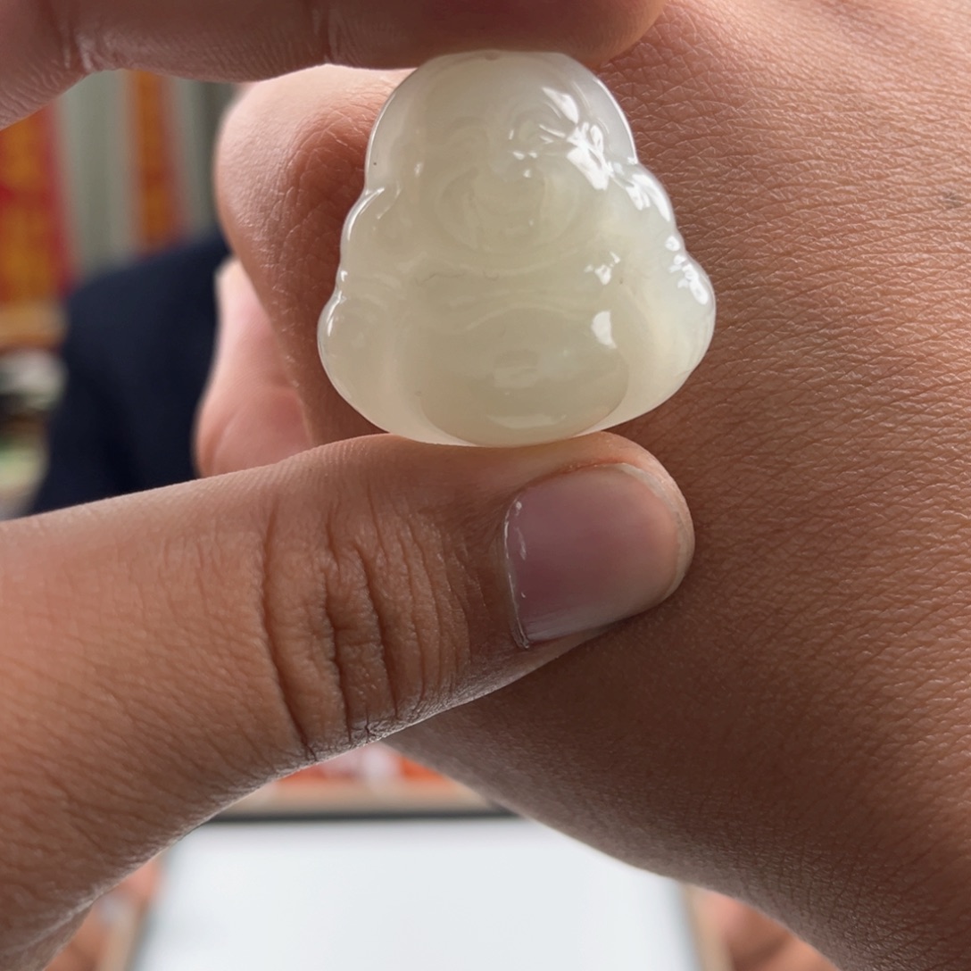 和田玉颈饰未镶嵌和田玉冰晴水佛公30mm