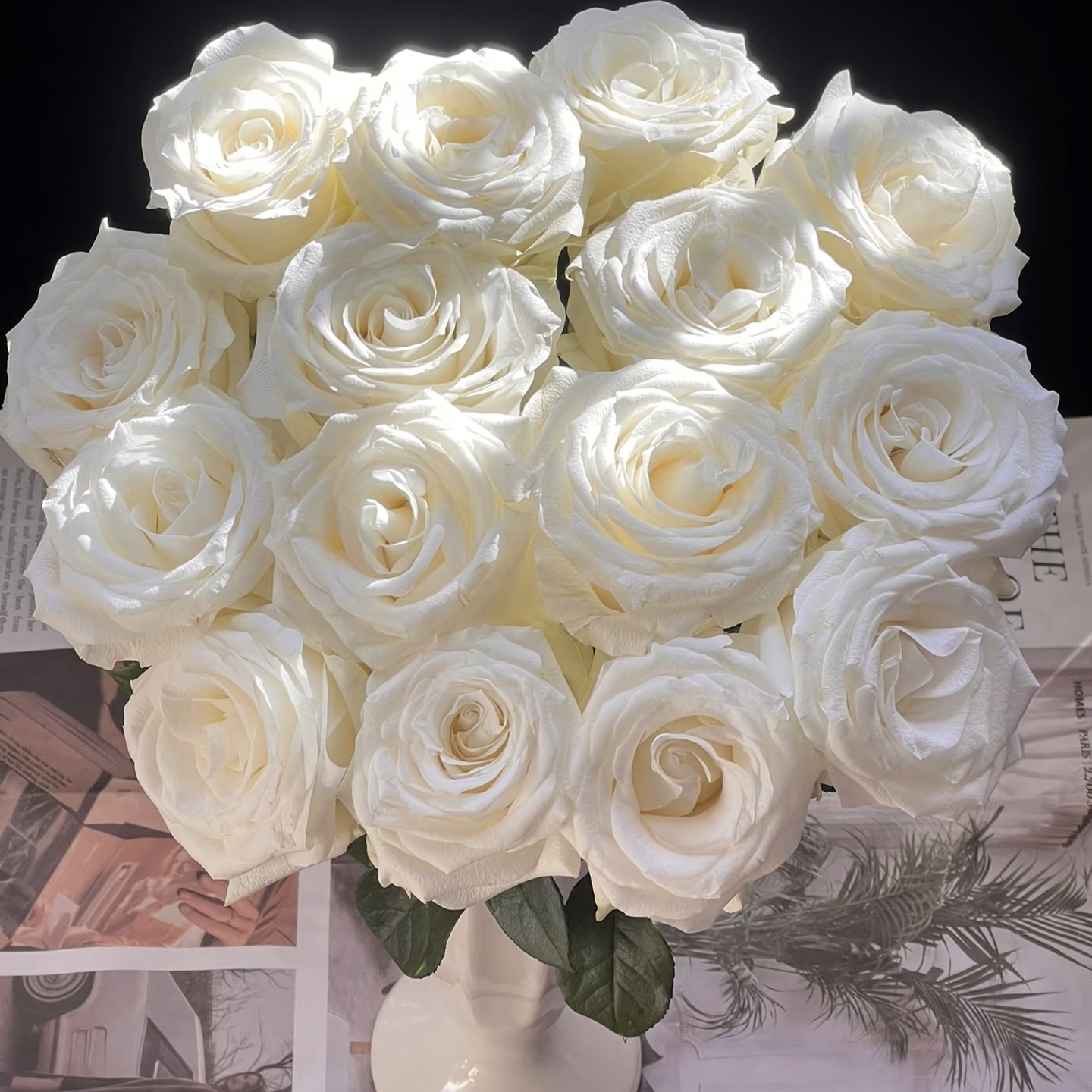 【10枝/20枝骄傲玫瑰】 白玫瑰 收到需醒花 云南基地鲜花直发