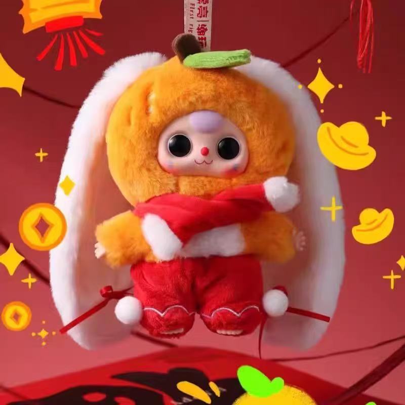 娃三岁过大年搪胶毛绒盲盒