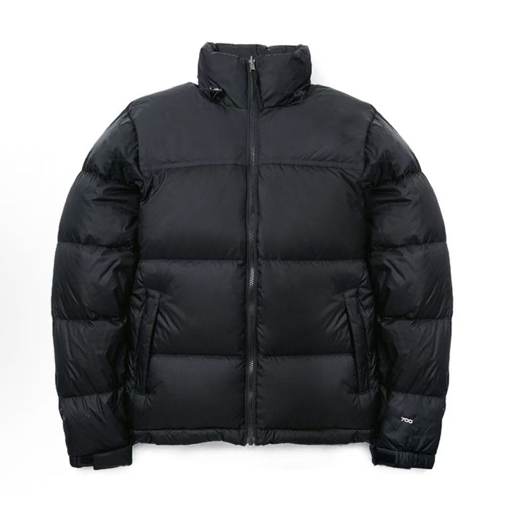 保暖刺绣立领加厚连帽羽绒服