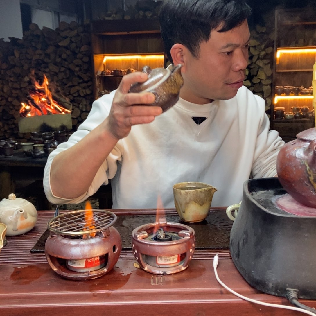 紫砂柴烧布袋宝瓶