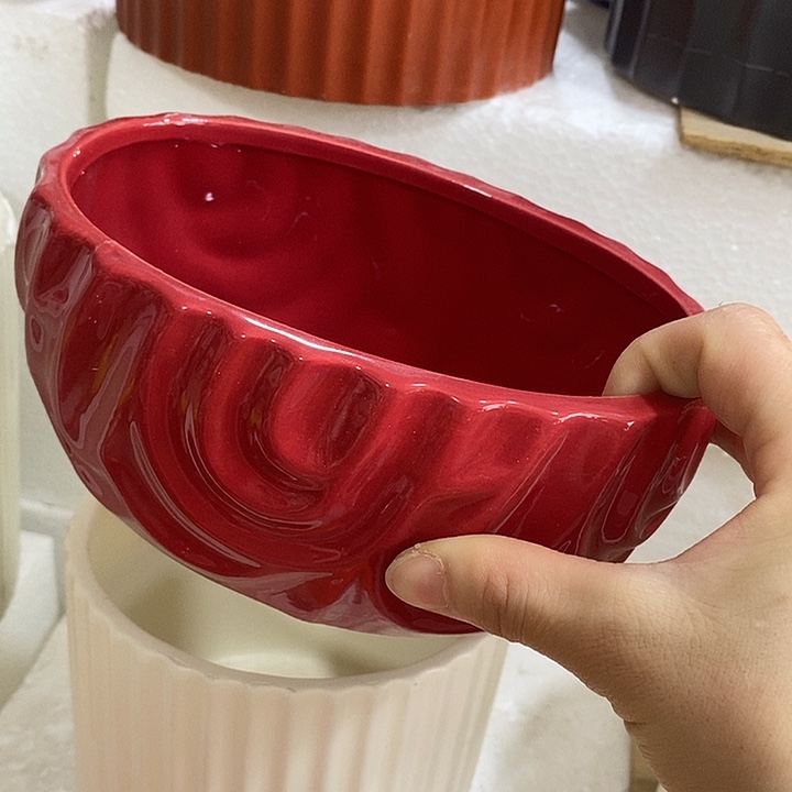 陶盆有孔 瑕疵针孔漏釉介意勿拍外口 16*11外高8