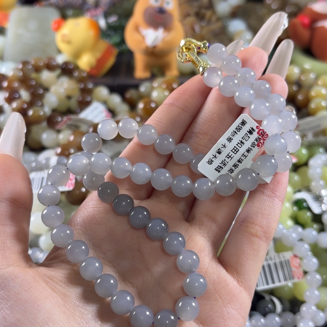 豆***糖和田玉未镶嵌手链574