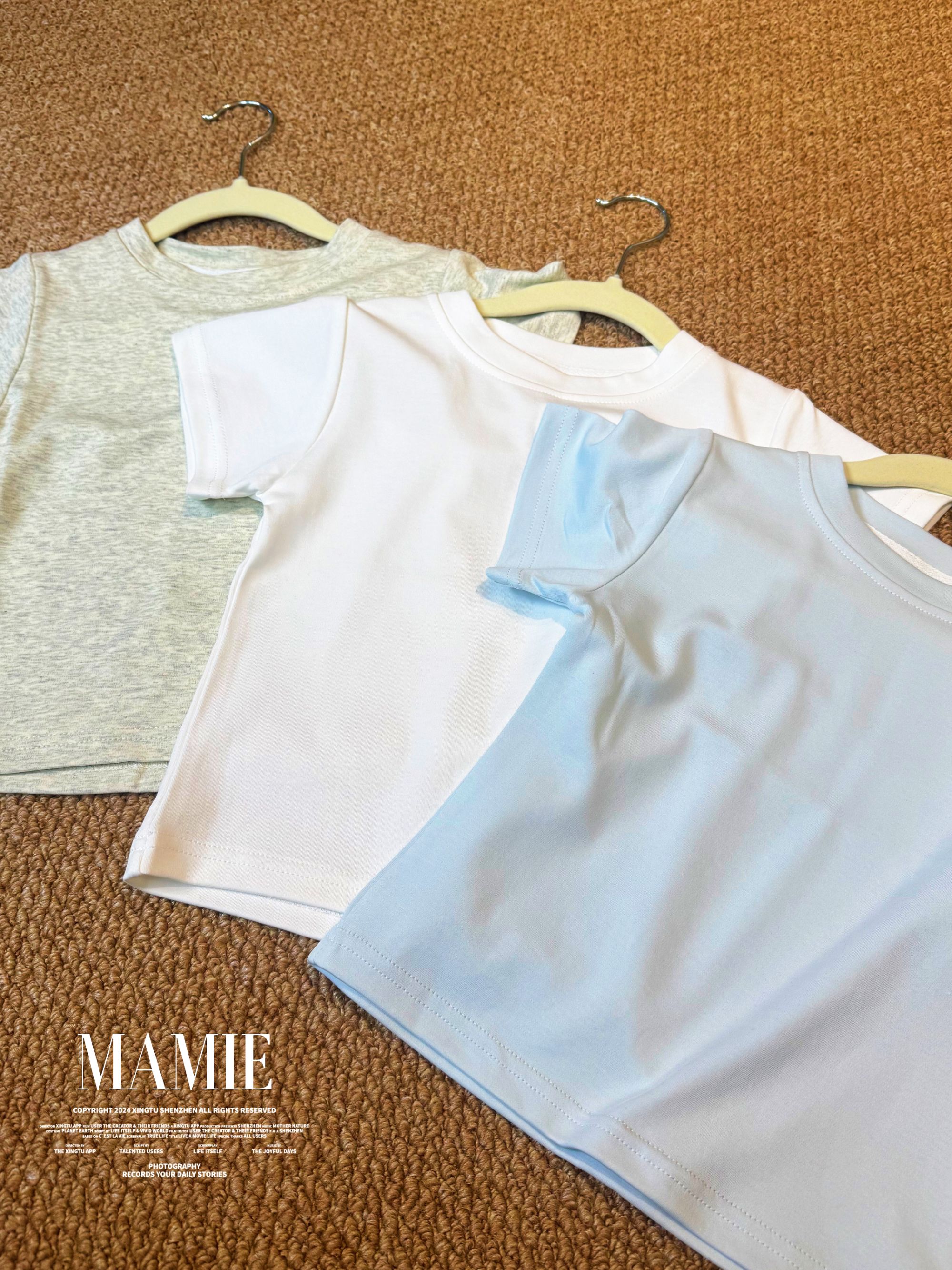 麦米原创【基础纯色T】夏日纯色基础款短袖T恤