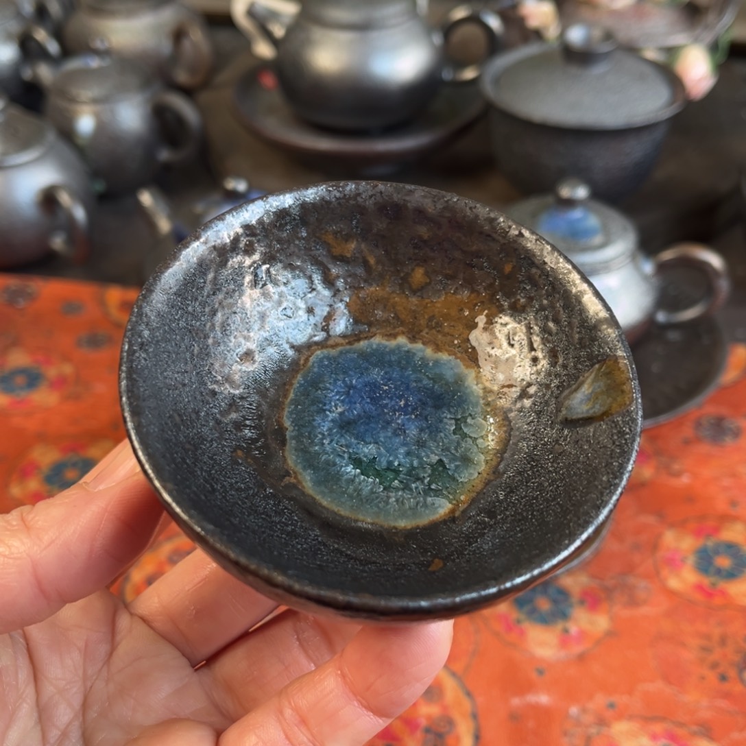 柴烧茶器主人杯杯柴烧