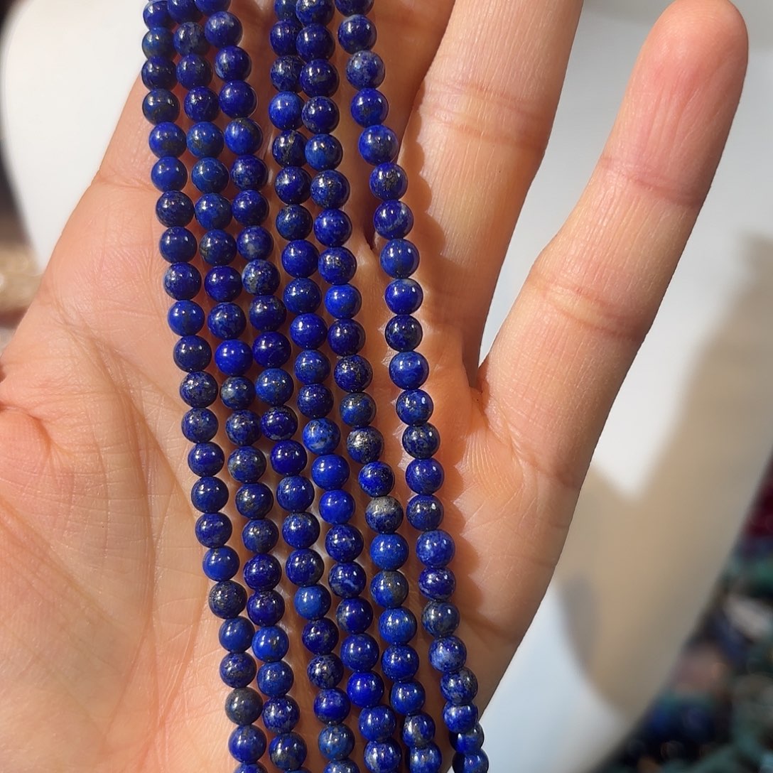 玛瑙/玉髓未镶嵌珠宝半成品青金卡4一条