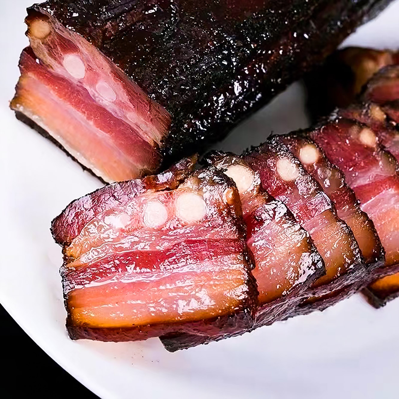 【YHZ五花腊肉】湘西苗家柴火烟熏水晶五花腊肉500g起拍