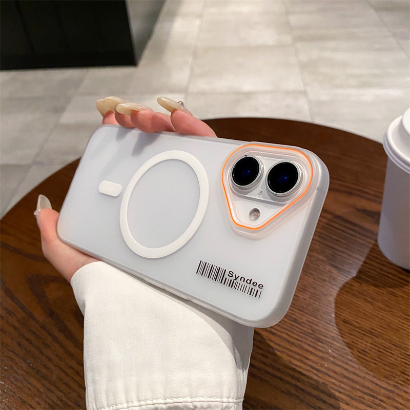 新款适用苹果17ProMax柔砂半透磁吸充电手机壳创意15防摔保护套16