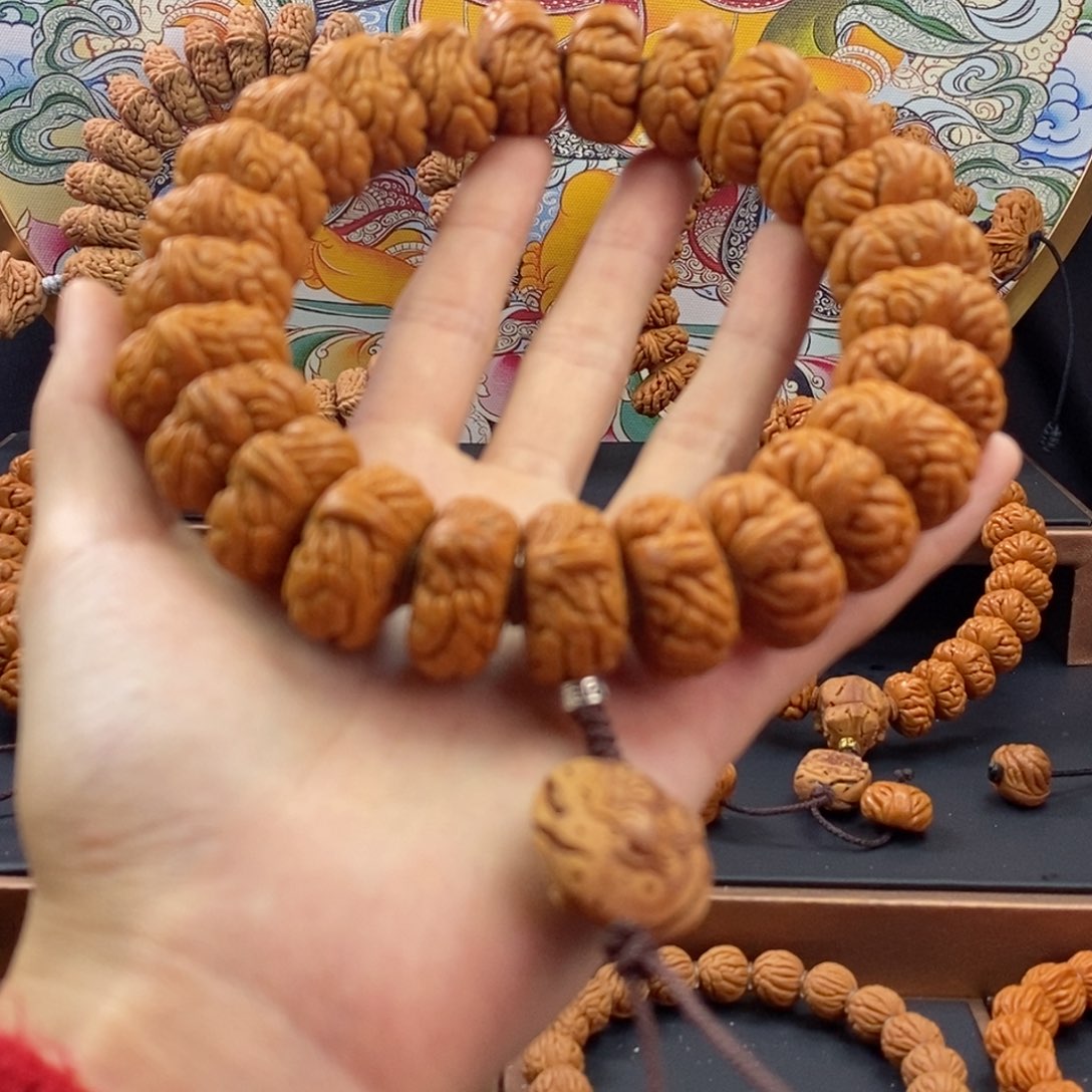 桃核手串龙纹桃核矮霸