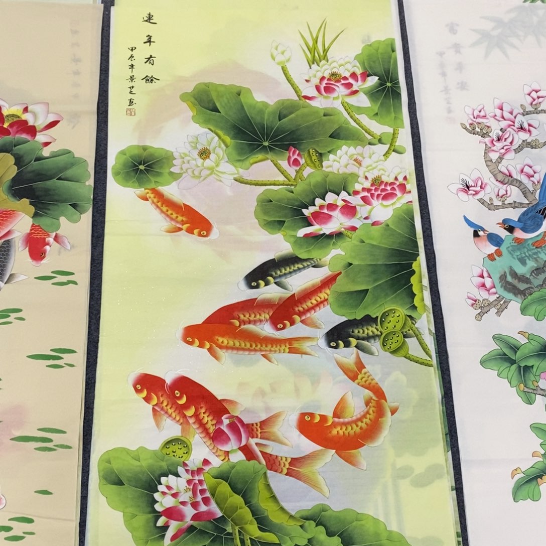 国画尺寸140✖️70四尺工笔手绘国画