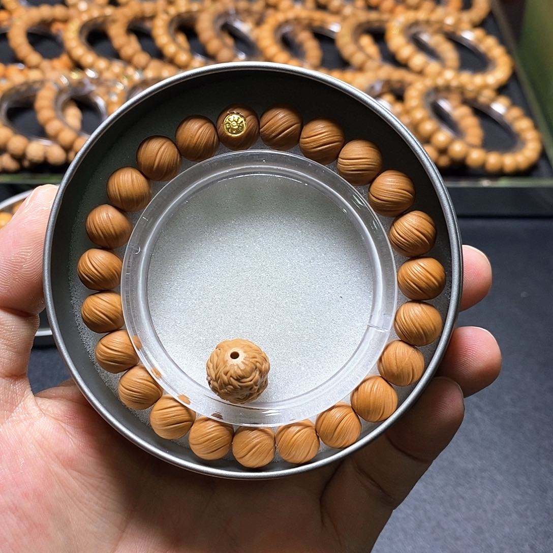 猴头核桃手串18k金标定风珠尺寸10+全品230号