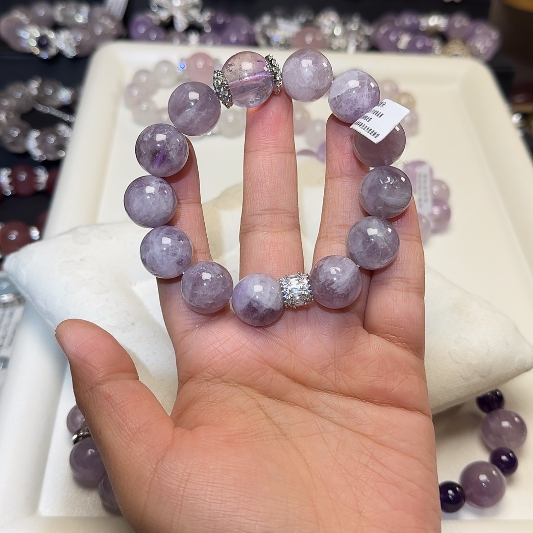 烟晶14K金镶嵌手链