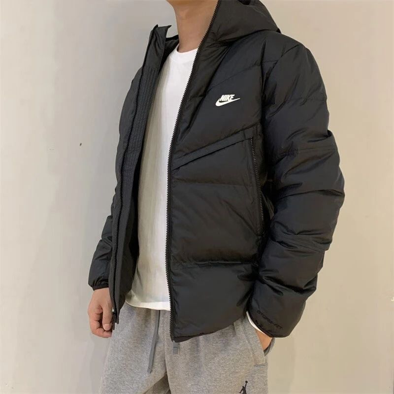 NIKE/耐克冬季新款男子短款保暖棉羽外套运动休闲羽绒服宽松防风