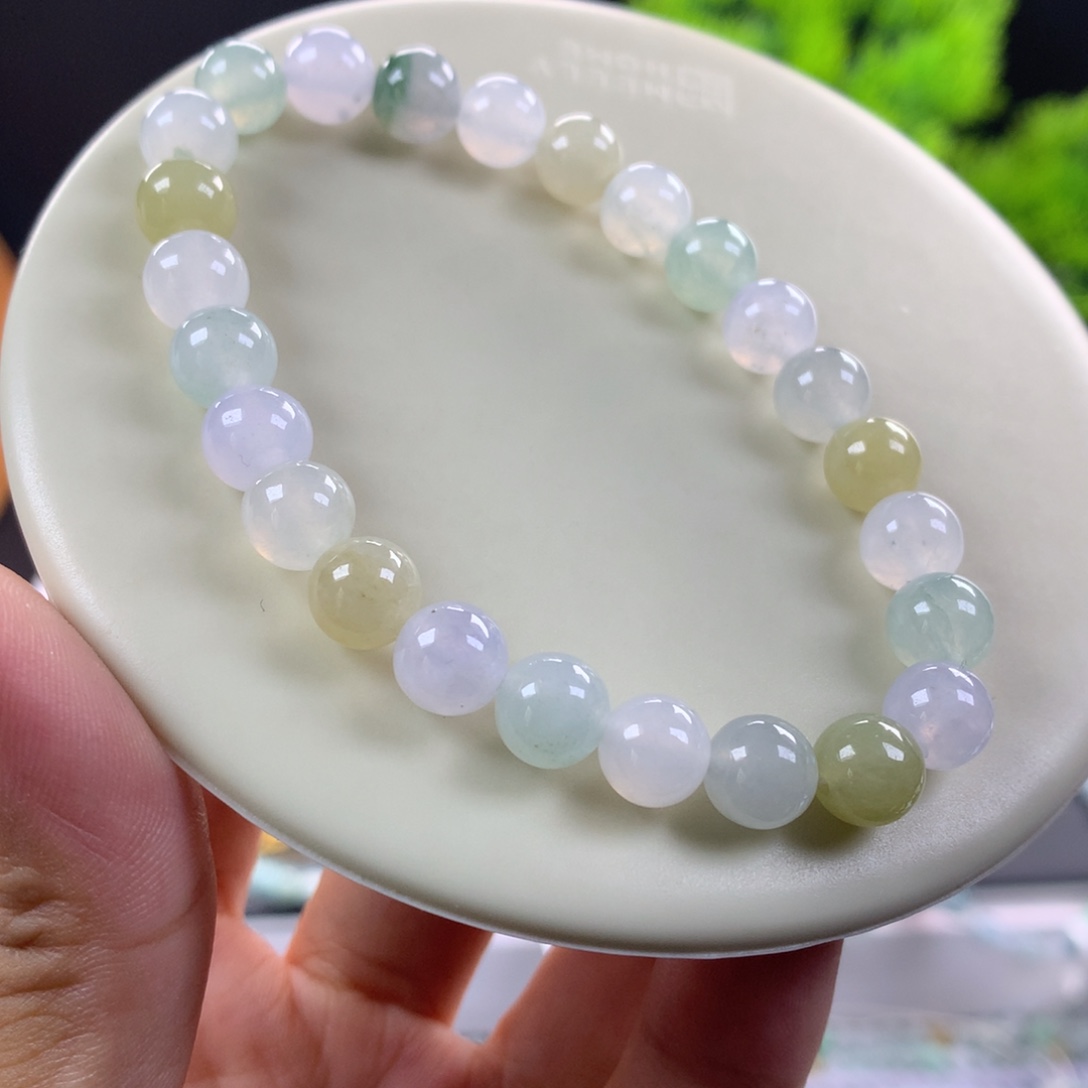 翡翠未镶嵌手链卡7.3