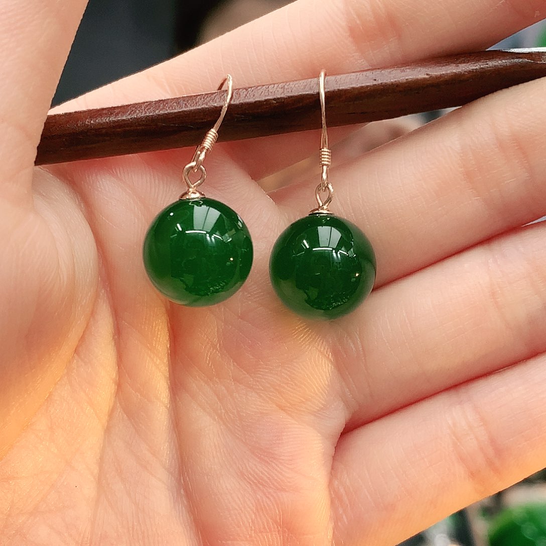 银S925镶嵌耳坠玛瑙/玉髓