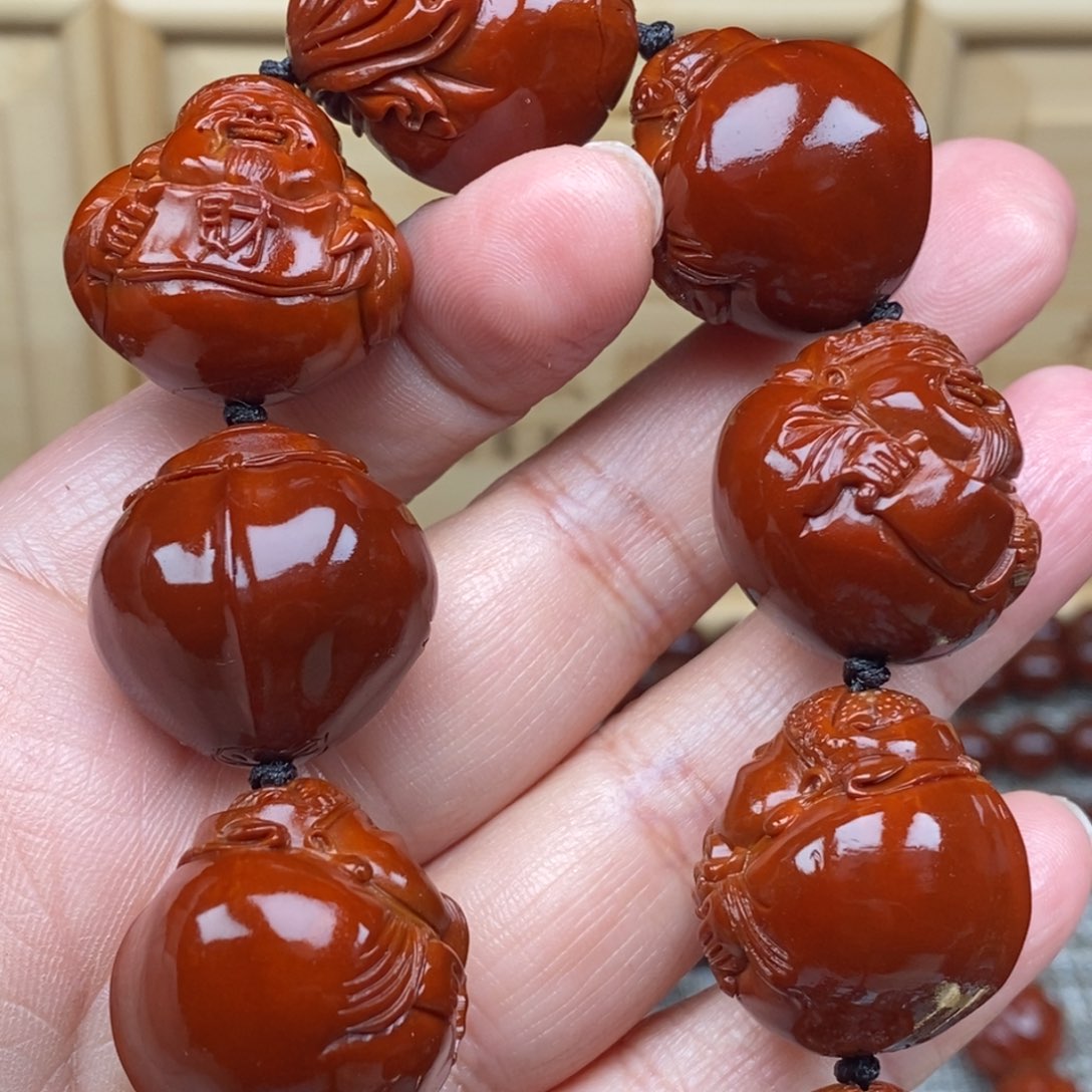 A***刘橄榄核吊坠财神25