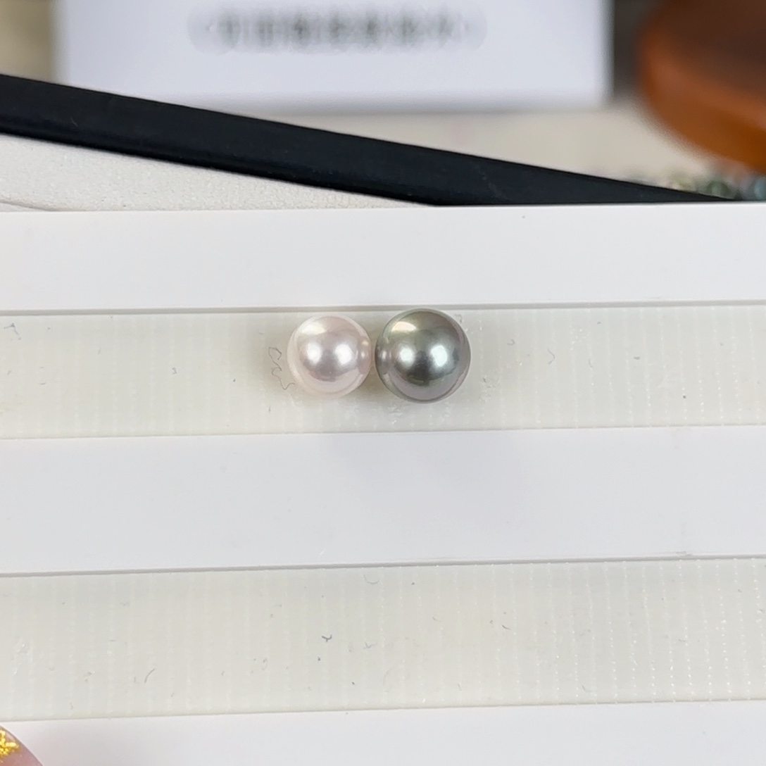 海水珍珠裸珠未镶嵌?*懒大溪地加Ak双珠款8-9mm可定制爱