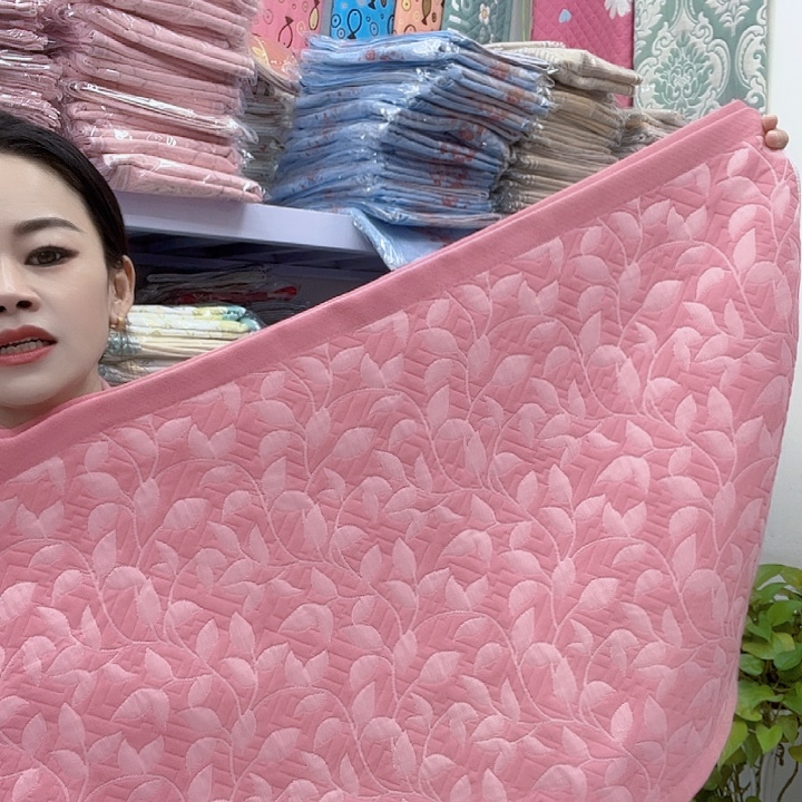 棉粉色小树叶纯棉