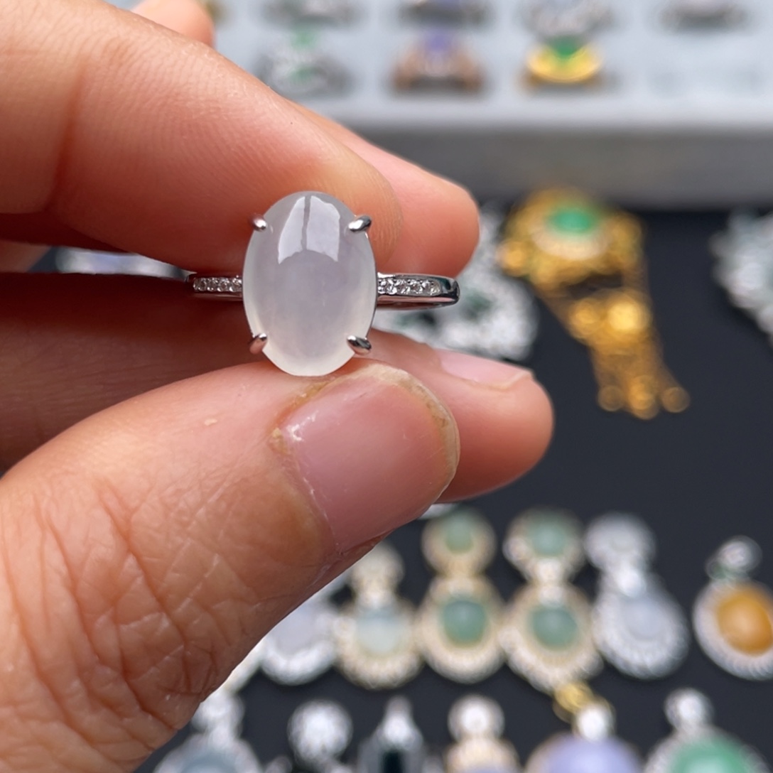 翡翠银S925镶嵌吊坠(不含链)