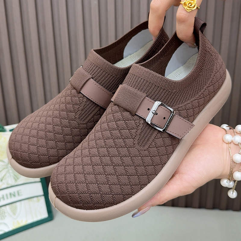 勃肯鞋女新款飞织透气老北京布鞋软底防滑闰月鞋中老年舒适妈妈鞋