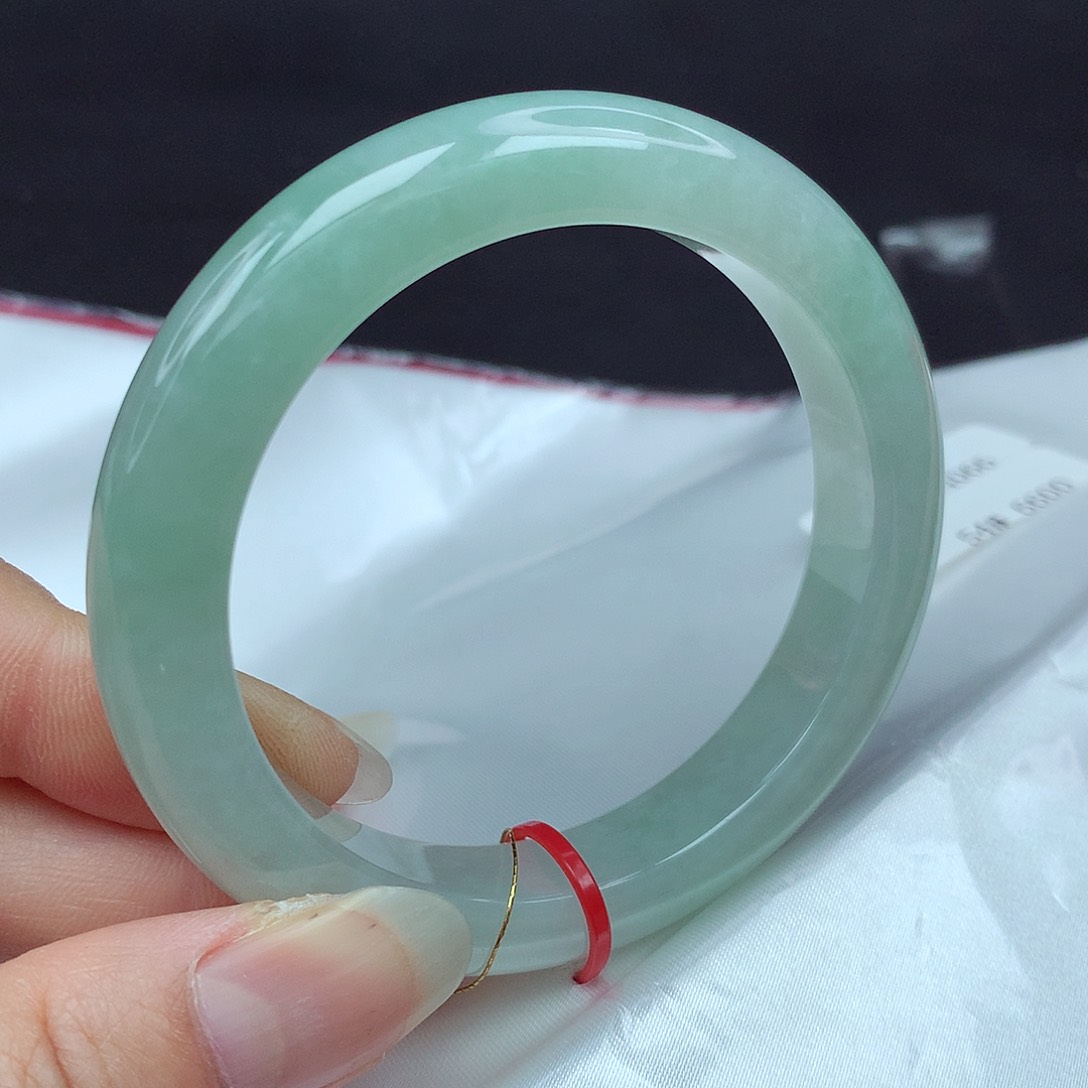 翡翠未镶嵌手镯54圈+066