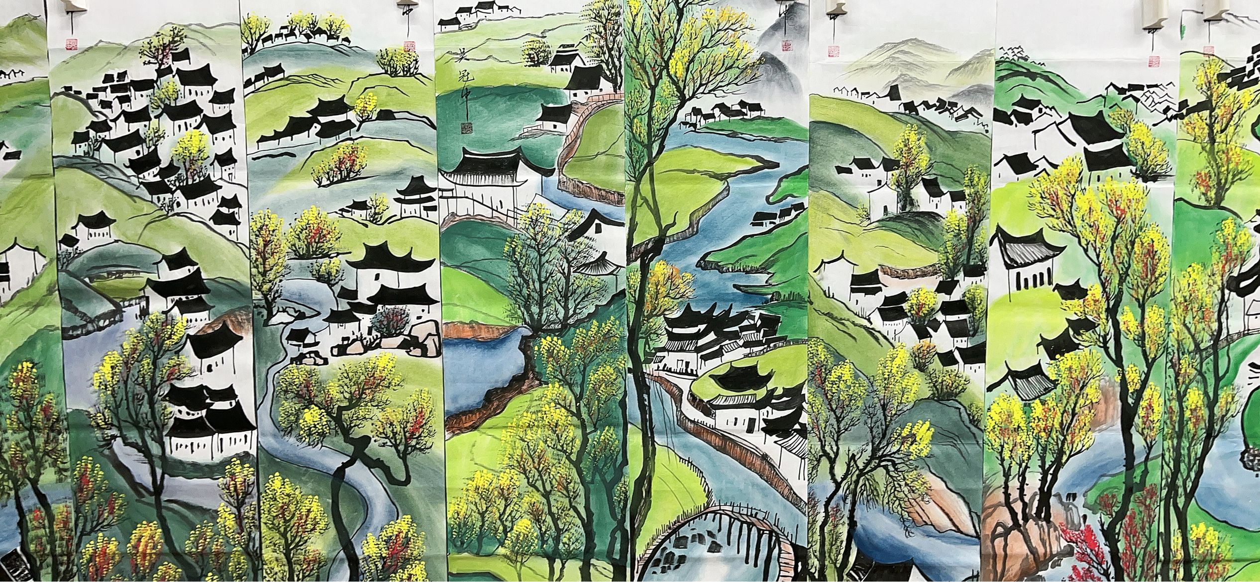 【四季】精品十二条屏装饰画通用链接