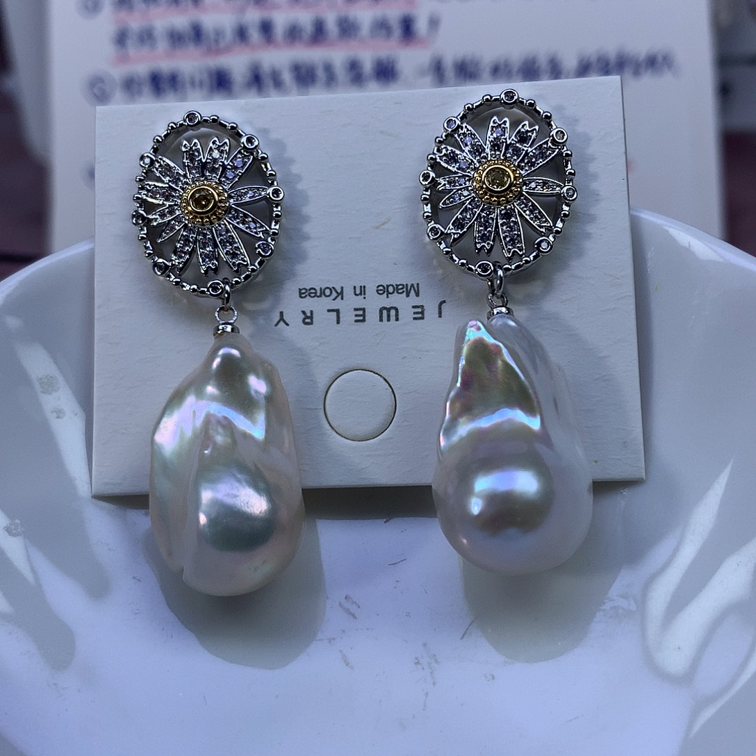 耳饰合金淡水珍珠特价4657