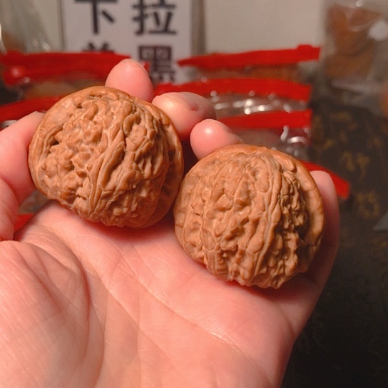 文玩核桃把件白狮子40