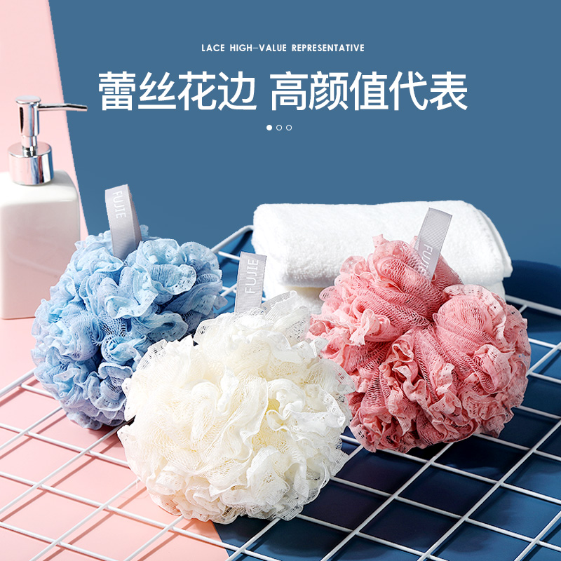 网红大号起泡沐浴球柔软浴花洗澡高档不散洗浴可爱女搓背搓澡浴球