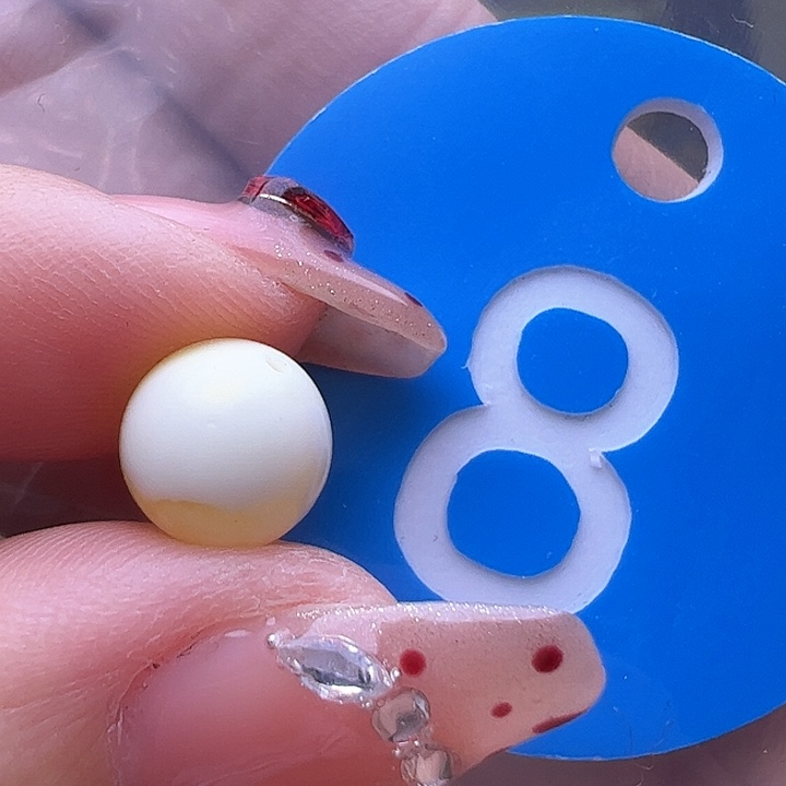 蜜蜡裸石未镶嵌8mm金漆白 圆珠