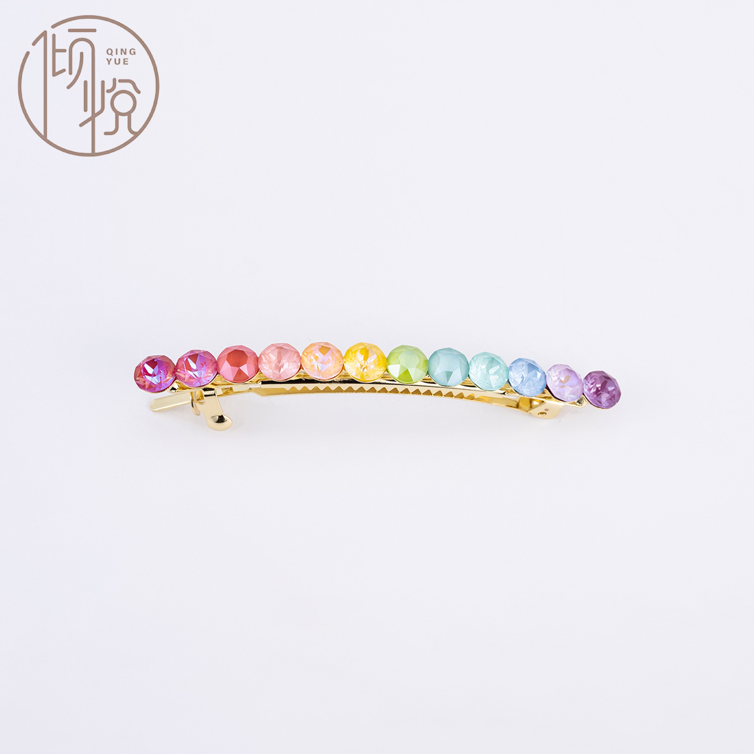 施家一字刘海夹7厘米小弹簧夹韩系边夹成人百搭简约发卡夹子气质