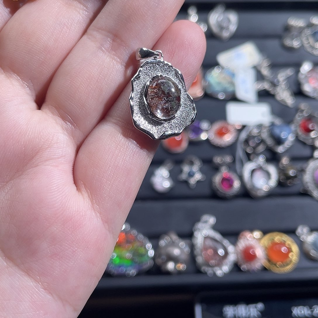 银S925镶嵌戒指水晶王**凉