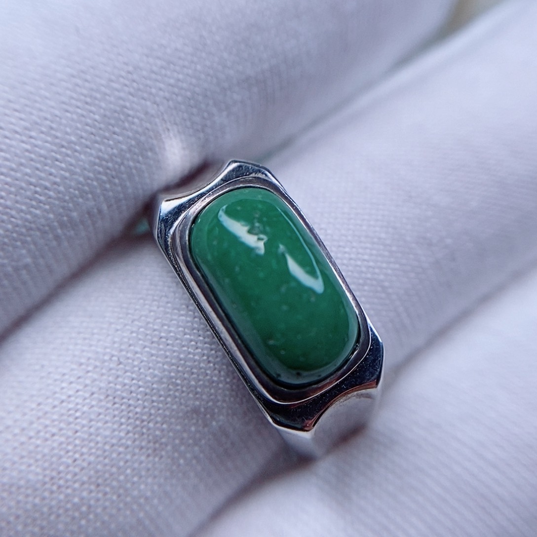 绿松石戒指银S925镶嵌