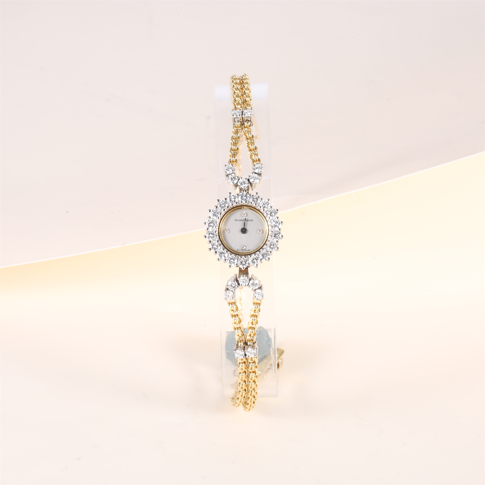 99新 Jaeger-LeCoultre/积家 小花6欢 高珠款黄金原钻腕表-16.8mm