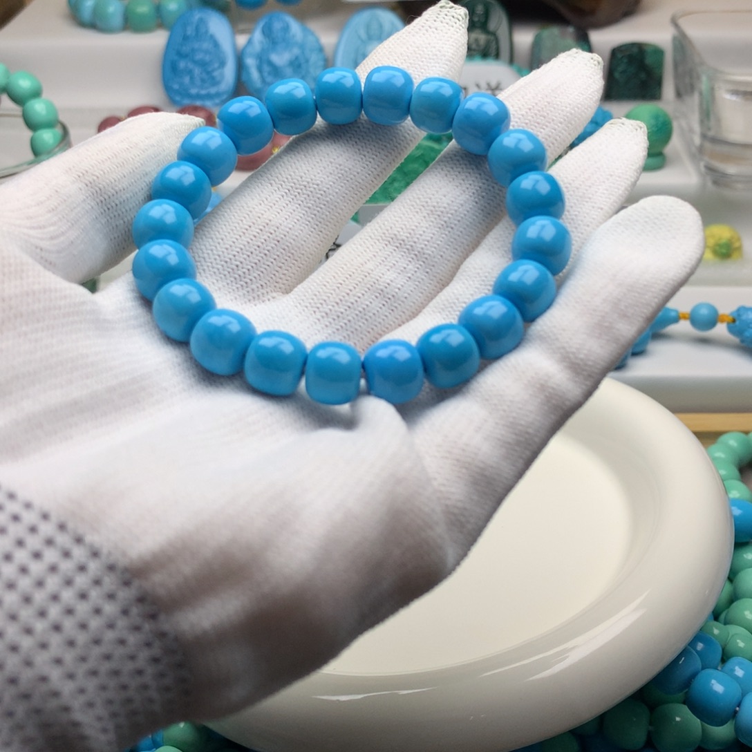 湖北发货批发精挑绿色矿原创手串108雕刻多样性发货 以介绍为准